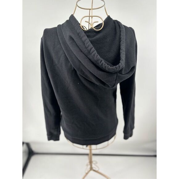 Victoria’s Secret PINK Womens XS Black White Script Logo Soft Hoody Sweat Shirt - Picture 6 of 10